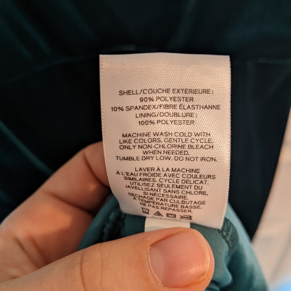 Express Green Velour Dress - Picture 3 of 4